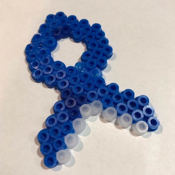 Handcrafted Magnet Teal/White Awareness Ribbon - Picture 4 of 9